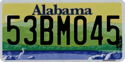 AL license plate 53BM045