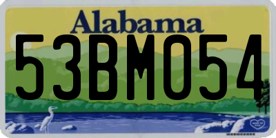 AL license plate 53BM054