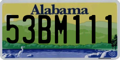 AL license plate 53BM111