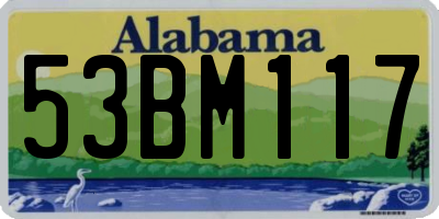 AL license plate 53BM117