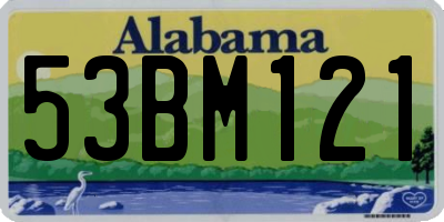 AL license plate 53BM121