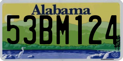 AL license plate 53BM124
