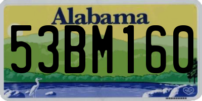 AL license plate 53BM160