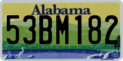 AL license plate 53BM182