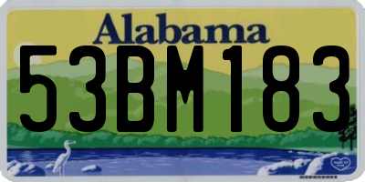 AL license plate 53BM183
