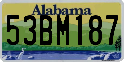 AL license plate 53BM187