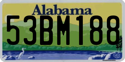AL license plate 53BM188