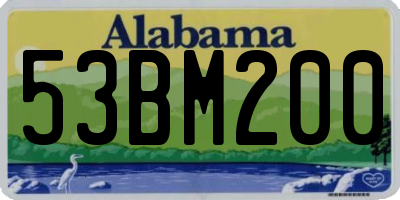 AL license plate 53BM200