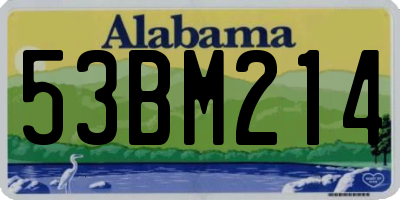 AL license plate 53BM214