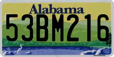 AL license plate 53BM216
