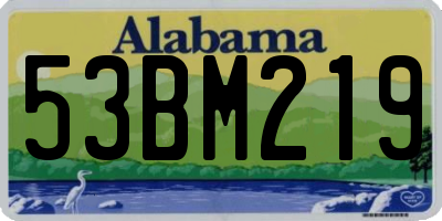 AL license plate 53BM219