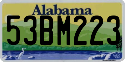 AL license plate 53BM223