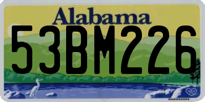 AL license plate 53BM226