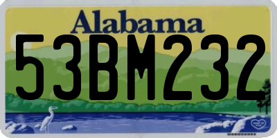 AL license plate 53BM232