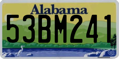 AL license plate 53BM241