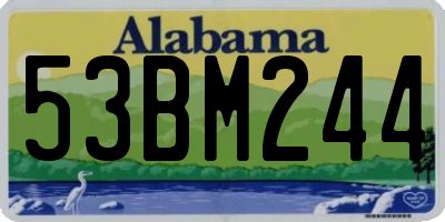 AL license plate 53BM244