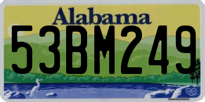 AL license plate 53BM249