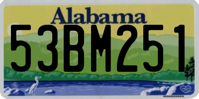 AL license plate 53BM251