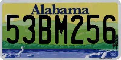 AL license plate 53BM256