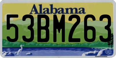AL license plate 53BM263