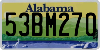 AL license plate 53BM270