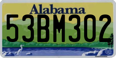 AL license plate 53BM302
