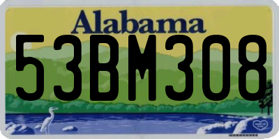 AL license plate 53BM308