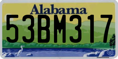 AL license plate 53BM317