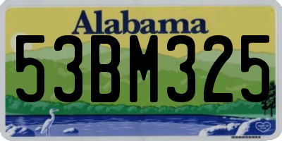 AL license plate 53BM325