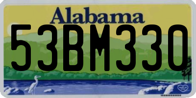 AL license plate 53BM330