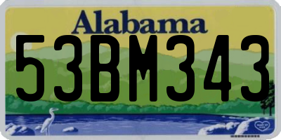 AL license plate 53BM343
