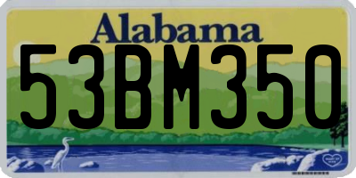 AL license plate 53BM350