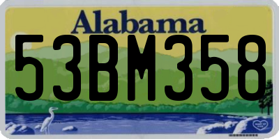 AL license plate 53BM358