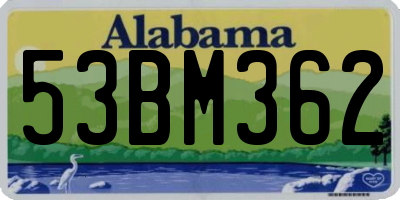 AL license plate 53BM362