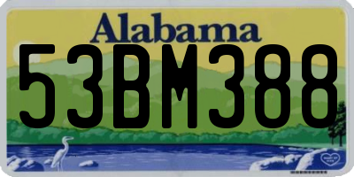 AL license plate 53BM388