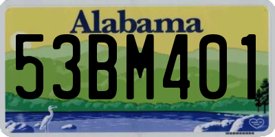AL license plate 53BM401
