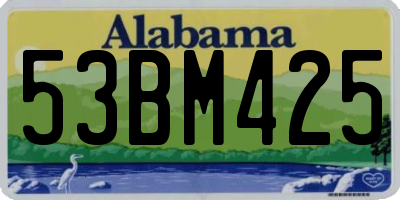 AL license plate 53BM425