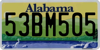 AL license plate 53BM505