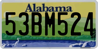 AL license plate 53BM524