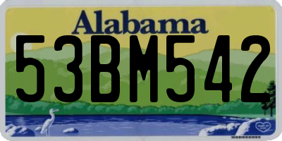 AL license plate 53BM542
