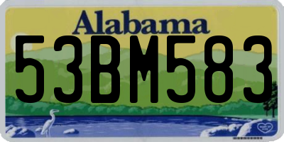 AL license plate 53BM583