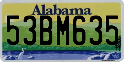 AL license plate 53BM635