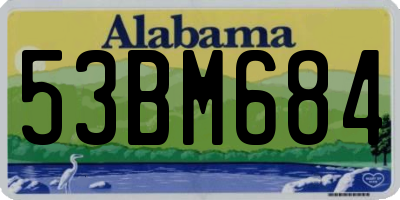 AL license plate 53BM684