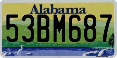 AL license plate 53BM687