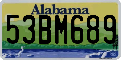 AL license plate 53BM689