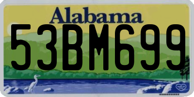 AL license plate 53BM699