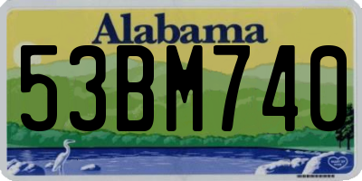 AL license plate 53BM740
