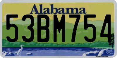 AL license plate 53BM754
