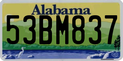 AL license plate 53BM837