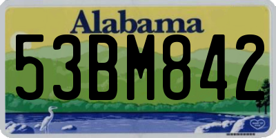 AL license plate 53BM842